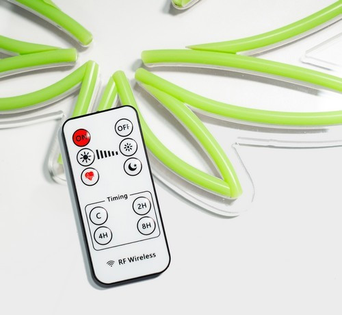 Enseigne éteinte et télécommande